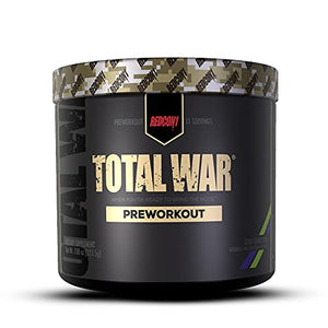 Redcon1 - Total War - Preworkout - All New Travel Size (15 Servings) Boost Energy, Increased Lasting Endurance, Citrulline Malate, Beta-Alanine, Keto Friendly, (Sour Gummy)