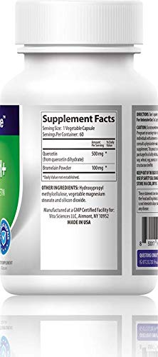 BIOMMUNE QUERCETIN + Quercetin (a zinc ionophore) and Bromelain are Powerful nutrients to Speed Defense and Recovery. Bolster Overall Immune System and Protect Upper Respiratory Health