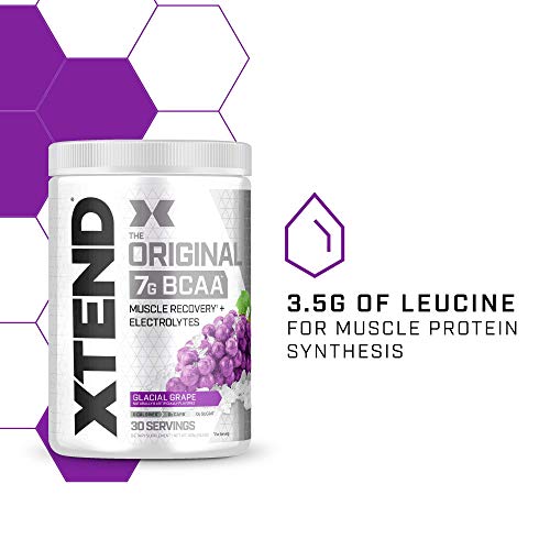 XTEND Original BCAA Powder Glacial Grape | Sugar Free Post Workout Muscle Recovery Drink with Amino Acids | 7g BCAAs for Men & Women | 30 Servings