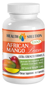 Fat Blocker - African Mango Lean 1200MG - Extra Strength Formula - African Mango Seed Extract - 1 Bottle (60 Capsules)