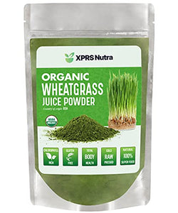 XPRS Nutra Organic Wheatgrass Juice Powder - Sustainably Grown in The US - Instant Wheat Grass Juice Powder Made from Concentrated Juice - More Potent Than Organic Wheatgrass Powder (4 oz)