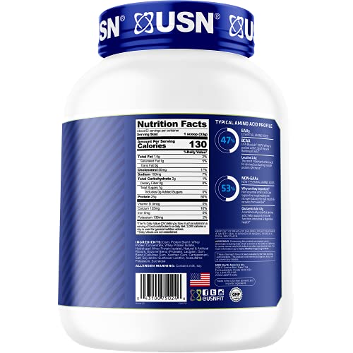 USN Supplements Bluelab 100 Percent Whey, Vanilla, 4.5 Pound