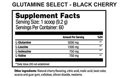 Beverly International Glutamine Select, 60 Servings. Clinically dosed glutamine and BCAA formula for lean muscle and recovery. Sugar-free. Great for keto, fasting, weight-loss diets.