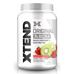 XTEND Original BCAA Powder Strawberry Kiwi Splash | Sugar Free Post Workout Muscle Recovery Drink with Amino Acids | 7g BCAAs for Men & Women | 90 Servings