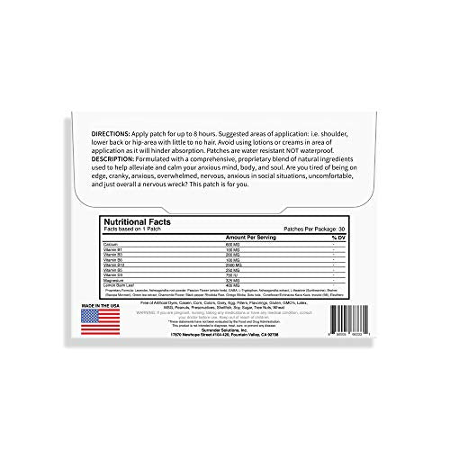 Trio Nervous Wreck - Anxiety, Panic Attack, Panic Disorder Blend (30 Patches)