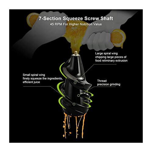Juicer Machines Juicer Machine, Slow Masticating Juicer, Wide-Groove Slow Chewing Juicer for High-Nutrient Fruit and Vegetable Juice Cold-Pressed Juicer