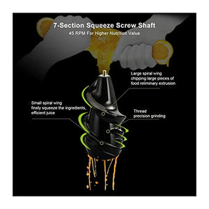 Juicer Machines Juicer Machine, Slow Masticating Juicer, Wide-Groove Slow Chewing Juicer for High-Nutrient Fruit and Vegetable Juice Cold-Pressed Juicer