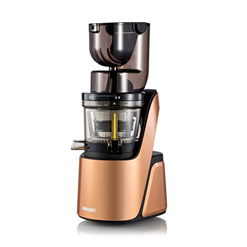 BioChef Quantum Whole Slow Juicer - With powerful 300 W motor, wide chute (3.15 x 3.15 inch) & many accessories in bronze