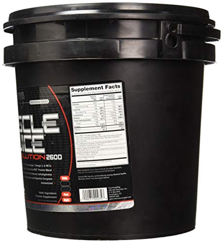 Ultimate Nutrition Muscle Juice Revolution 2600, Lean Muscle Mass Gainer Protein Powder with Glutamine, Whey Protein Isolate for Weight Gain, Time Release Carbohydrates, 11.1 Pounds, Chocolate