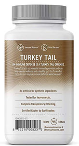 Om Mushroom Superfood Turkey Tail Mushroom Capsules Superfood Supplement, 90 Count, 30 Days, Immune Support, Polysacchrides, Beta-Glucans, Gut Health & Holistic Defense Mushroom Supplement