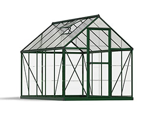 Palram HG5510G Hybrid Hobby Greenhouse, 6' x 10' x 7', Forest Green