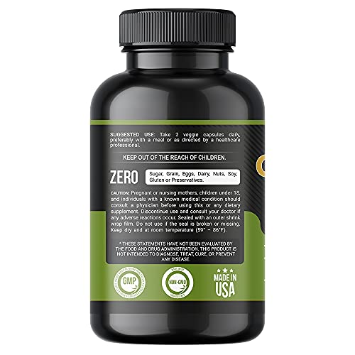 Quercetin with Vitamin C and Zinc - Quercetin 500mg - Quercetin with Bromelain - Zinc Quercetin - 120 Veggie Caps. Quercetin Supplements + Vitamin D3 (Non-GMO, Gluten-Free, Vegan) 2 Month Supply