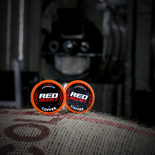Red Alert Coffee Extra Strong Coffee Pods (Recyclable) Compatible With 2.0 Keurig K Cup Brewers, Caffeine, 40 Count (Pack of 1)