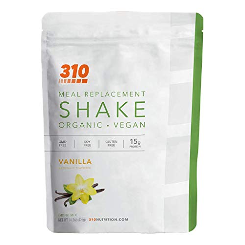 Vegan Organic Plant Protein Powder and Meal Replacement Shake - By 310 Nutrition - Gluten, Dairy and Soy Free - 0g of Sugar | Keto and Paleo Friendly… (Vanilla, 14 Servings)