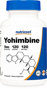 Nutricost Yohimbine HCl 5mg, 120 Capsules Extra Strength