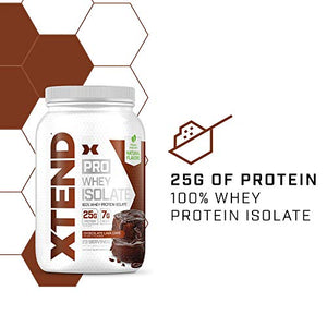 XTEND Pro Protein Powder Chocolate Lava Cake | 100% Whey Protein Isolate | Keto Friendly + 7g BCAAs with Natural Flavors | Gluten Free Low Fat Post Workout Drink | 1.8lbs