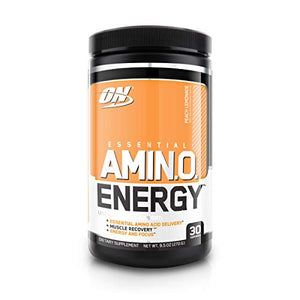 Optimum Nutrition Amino Energy - Pre Workout with Green Tea, BCAA, Amino Acids, Keto Friendly, Green Coffee Extract, Energy Powder - Peach Lemonade, 30 Servings