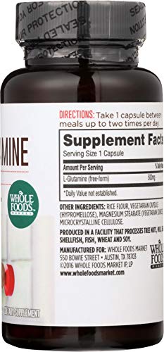 Whole Foods Market, L-Glutamine 500mg, 100 ct