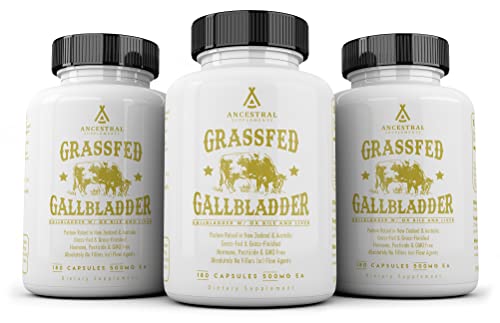 Ancestral Supplements Gallbladder w/ Ox Bile & Liver — Supports Gallbladder, Bile Flow & Digestive Health (180 Capsules)