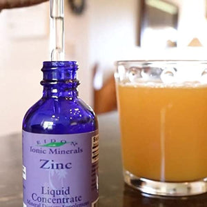 Eidon Ionic Minerals Liquid Zinc Concentrate - Ionic Zinc Drops, Boost Immune System & Mood, Relieves Stress, All-Natural, Vegan, Gluten-Free, No Preservatives or Additive - 2 Ounce Bottle