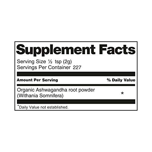 Organic Veda Ashwagandha Powder 1 lb | High Potency Natural Withanolides, Pure 100% Organic Ashwagandha, Premium Selected Roots, India Original Withania somnifera, Non GMO | Anxiety Relief & Adrenal Support