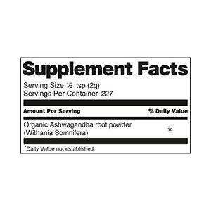 Organic Veda Ashwagandha Powder 1 lb | High Potency Natural Withanolides, Pure 100% Organic Ashwagandha, Premium Selected Roots, India Original Withania somnifera, Non GMO | Anxiety Relief & Adrenal Support