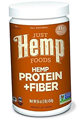 Hemp Protein Powder Plus Fiber, Non-GMO Verified with 11g of Protein & 11g of Fiber per Serving, 16 oz - Packaging May Vary .2 Pack