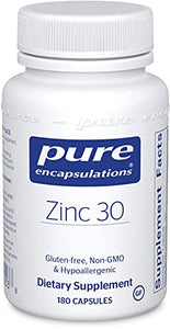Pure Encapsulations Zinc 30 mg | Zinc Picolinate Supplement for Immune System Support, Growth and Development, Wound Healing, Prostate, and Reproductive Health* | 180 Capsules