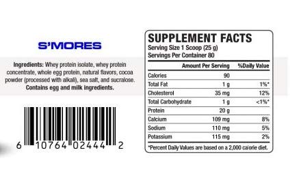 VPX Proplex Protein Powder - 3 Protein Source Blended Protein Powder, Whey Protein Isolate, Whey Protein Concentrate, Whole Egg Protein Blended Protein Powder - S'Mores, 4.4 Pound (Pack of 1)