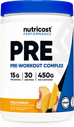 Nutricost Pre-Workout Complex Powder Peach Mango (30 Serv)