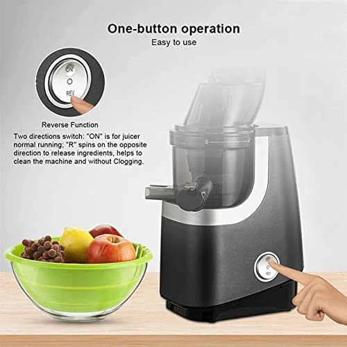 QXWJ Juicer Machine,Slow Masticating Juicer,Wide-Groove Slow Chewing Juicer for High-Nutrient Fruit and Vegetable Juice Cold-Pressed Juicer BPA-Free,Easy to Clean