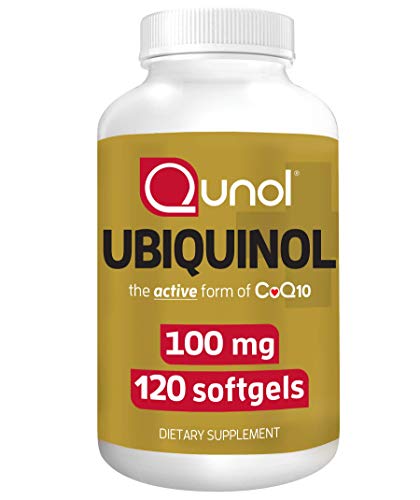 Qunol 100mg Ubiquinol, Powerful Antioxidant for Heart & Vascular Health, Essential for Energy Production, Natural Supplement Active Form of Coq10, 120 Count