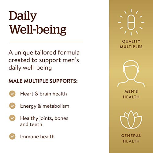 Solgar Male Multiple, 180 Tablets - Multivitamin, Mineral & Herbal Formula for Men - Advanced Phytonutrient - Vegan, Gluten Free, Dairy Free - 90 Servings