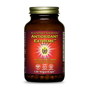 HealthForce SuperFoods Antioxidant Extreme - 120 VeganCaps - All-Natural Turmeric Root Complex - Supports Cognitive & Immune Functions - Kosher & Gluten Free - 60 Servings