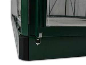 Palram HG5508G-1B Hybrid Hobby Greenhouse, 6' x 8' x 7', Forest Green