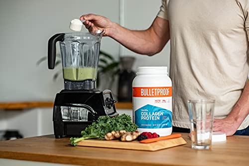 Vanilla Collagen Protein Powder with MCT Oil, 19g Protein, 42.3 Oz, Value Size, Bulletproof Collagen Peptides and Amino Acids for Healthy Skin, Bones and Joints
