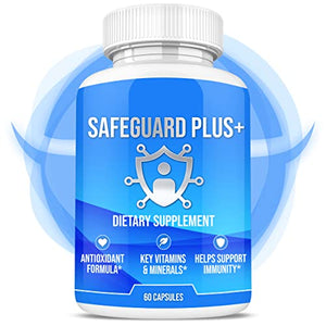 Safeguard Plus | [10X Strength] Immunity Booster Formula | Helps Improve Health w/ Immunity Support, Healthy Body | with Maitake Mushroom, Vitamin C, Wheat Grass, & Antioxidants | 60 Capsules