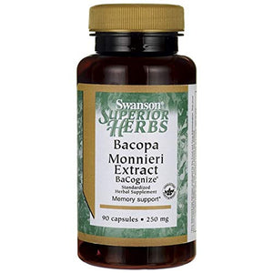 Swanson Bacopa Monnieri Extract Bacognize 250 Milligrams 90 Capsules 4 Pack
