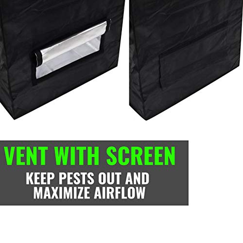 Ultra Yield 120"x120"x84" + 12" Extension Grow Tent - 1680D Mylar Professional Indoor Growing Tents - Use for Hydroponics Growing System - 10x10