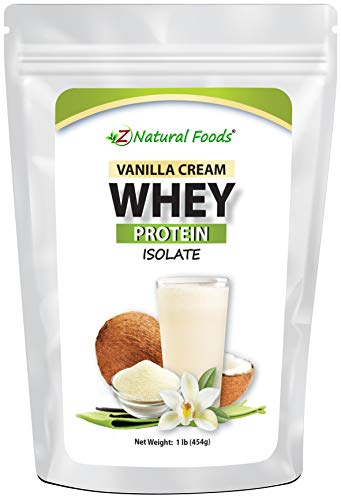 Vanilla Cream Whey Protein Isolate Powder - Non GMO, Gluten Free - All Natural Protein with No Sugar & No Artificial Flavorings - Great in Smoothies, Shakes, Cooking & Baking Recipes - 1 lb