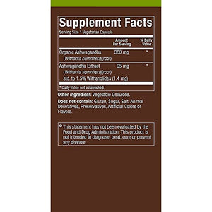 Ashwagandha Helps Body Manage Stress NonGMO (180 Vegetarian Capsules)