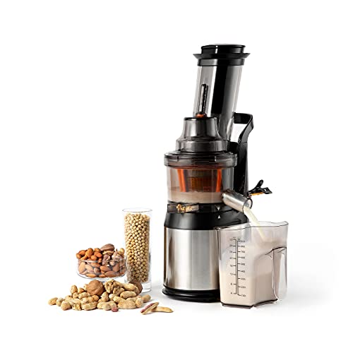 Ventray Cold Press Juicer Machine, Electric Slow Masticating Juice Extractor Maker for Citrus Orange Fruit Vegetable with Quiet Motor & Large Feed Chute, Vertical Compact Design and Easy Clean - 408