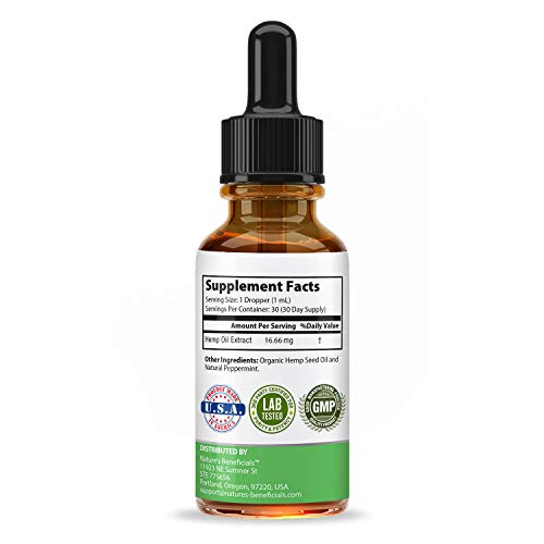 Organic Hemp Oil 500MG - Ultra Premium Pain Relief Anti-Inflammatory, Stress & Anxiety Relief, Joint Support, Sleep Aid, Omega Fatty Acids 3 6 9, Non-GMO Ultra-Pure & CO2 Extract Drops