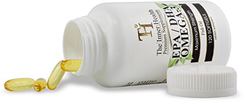 The Inner Health Fish Oil EPA DHA Omega 3 Supplement - Promoting Healthy Heart, Joints, Eyes and Skin - 1000 Mg Marine Lipid Concentrate - Manufactured in The USA - 120 Softgels