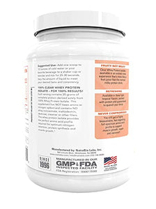 NutraBio Clear Whey Protein Isolate – NutraBio Clear Whey Protein Isolate – Pure Whey Isolate for Men and Women, Delicious Fruit Flavors – Non-GMO, Zero Lactose - Mango Mist, 20 Servings