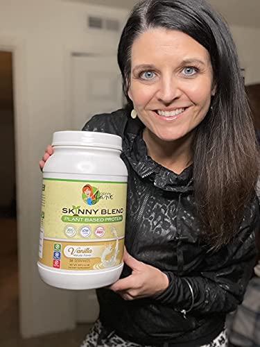 Skinny Jane Skinny Blend | Best Tasting Plant Based Protein Shake | Vegan Powder | Low Carbs Keto Friendly | Non GMO | No Soy, Gluten, Dairy and Egg Free | BCAAs (Chocolate, 2 Pound)