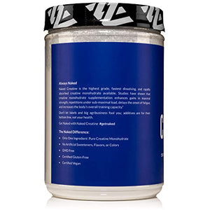 Pure Creatine Monohydrate – 200 Servings - 1,000 Grams, 2.2lb Bulk, Vegan, Non-GMO, Gluten Free, Soy Free. Aid Strength Gains, No Artificial Ingredients - NAKED CREATINE