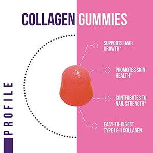 Havasu Nutrition Collagen Gummies Formulated with Collagen & Biotin to Support Hair, Skin, and Nail Growth for Men & Women - Gelatin-Free, 60 Gummy