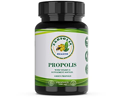 Bee Propolis Softgel 1000mg/Daily Per 2 Capsules | Brazilian Bee Propolis Extract - Immune Booster - Propolis Health - All Natural Allergy Supplement - Super Antioxidant |50 Days Supply Propolis Pills