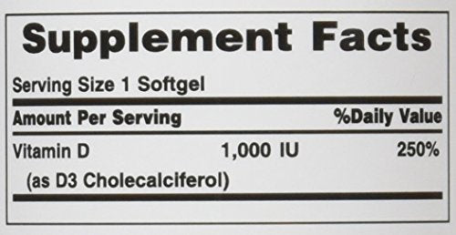 Vitamin D3 by Nature’s Bounty for immune support. Vitamin D3 provides immune support and promotes healthy bones. 1000IU, 350 Softgels